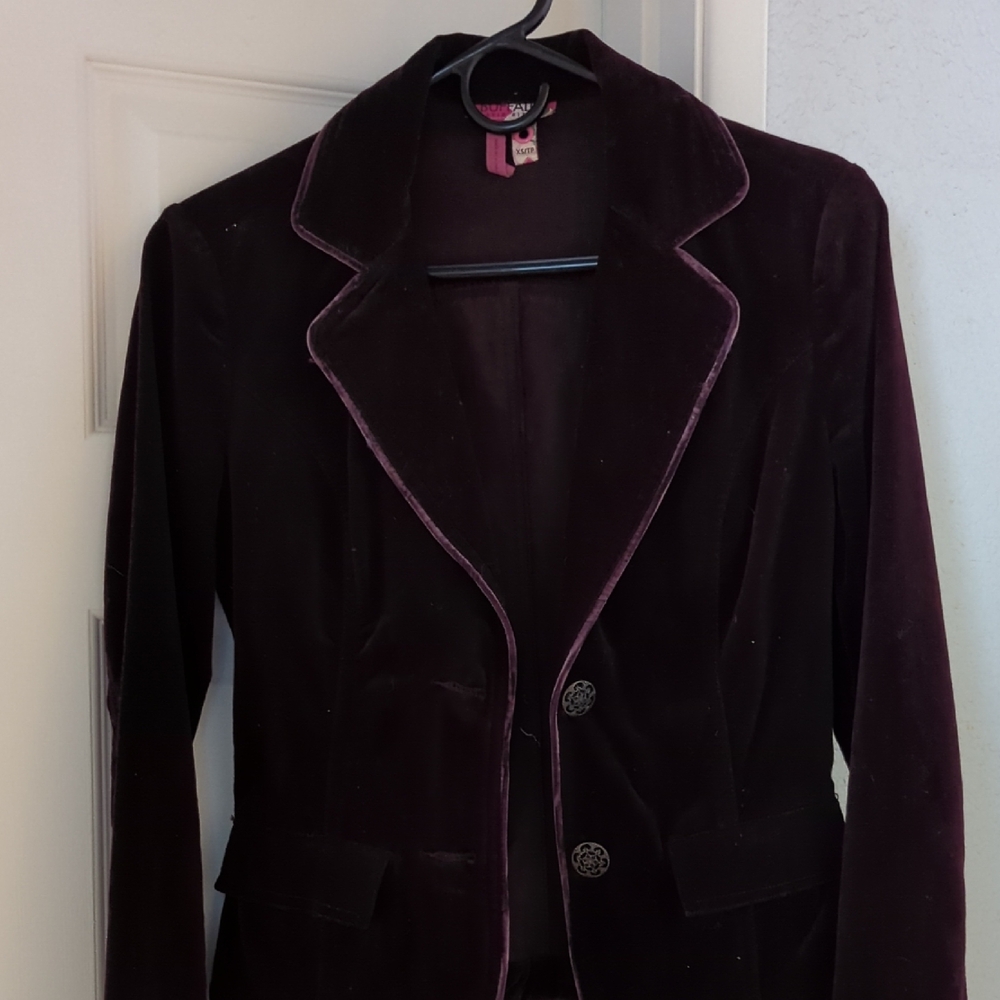 Buffalo David Bitton Velvet Blazer in Rich Burgundy